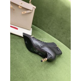 Valentino New Rivet Cowhide Pointed Short Boots For Women