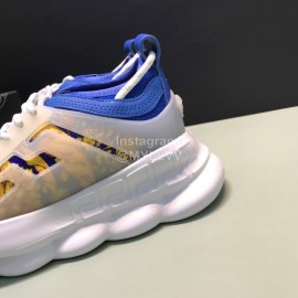 Versace Fashion Thick Soled Sneakers For Men And Women Blue