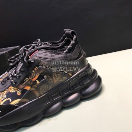 Versace Fashion Thick Soled Sneakers For Men And Women Black