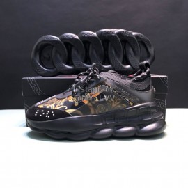 Versace Fashion Thick Soled Sneakers For Men And Women Black