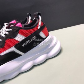 Versace Fashion Thick Soled Sneakers For Men And Women Red