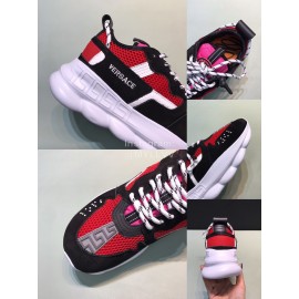 Versace Fashion Thick Soled Sneakers For Men And Women Red