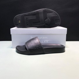 Versace Cowhide Embossed Slippers For Men And Women Black