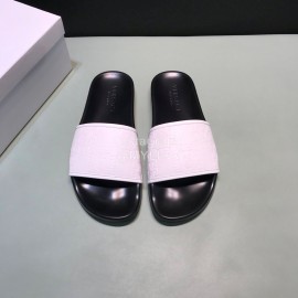 Versace Cowhide Embossed Slippers For Men And Women White