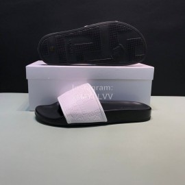 Versace Cowhide Embossed Slippers For Men And Women White