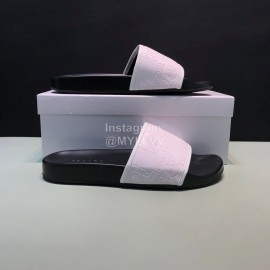 Versace Cowhide Embossed Slippers For Men And Women White