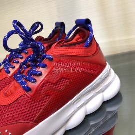 Versace Mesh Thick Soled Sneakers For Men And Women Red