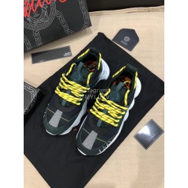 Versace Black Thick Soled Sneakers For Men And Women 