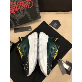 Versace Black Thick Soled Sneakers For Men And Women 