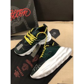 Versace Black Thick Soled Sneakers For Men And Women 