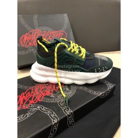 Versace Black Thick Soled Sneakers For Men And Women 