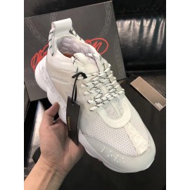 Versace Mesh Thick Soled Sneakers For Men And Women White