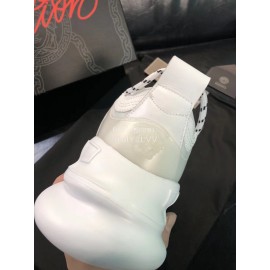 Versace Mesh Thick Soled Sneakers For Men And Women White