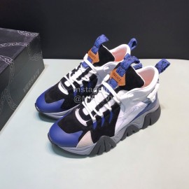 Versace Leather Mesh Thick Soled Sneakers For Men And Women 