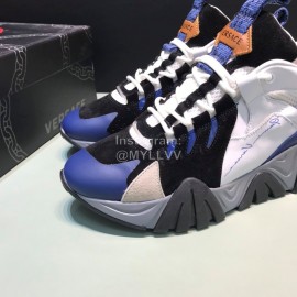 Versace Leather Mesh Thick Soled Sneakers For Men And Women 