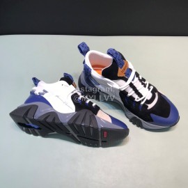 Versace Leather Mesh Thick Soled Sneakers For Men And Women 