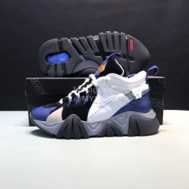 Versace Leather Mesh Thick Soled Sneakers For Men And Women 