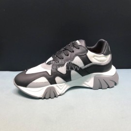 Versace Mesh Leather Thick Soled Sneakers For Men And Women 