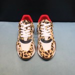 Versace Cowhide Mesh Thick Soled Sneakers For Men And Women Brown