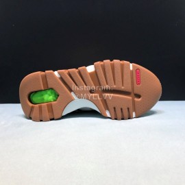 Versace Cowhide Mesh Thick Soled Sneakers For Men And Women Brown