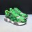 Versace Cowhide Mesh Thick Soled Sneakers For Men And Women Green