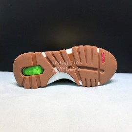 Versace Cowhide Mesh Thick Soled Sneakers For Men And Women Yellow