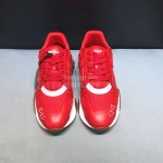 Versace Cowhide Mesh Thick Soled Sneakers For Men And Women Red