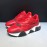 Versace Red Cowhide Mesh Thick Soled Sneakers For Men And Women 