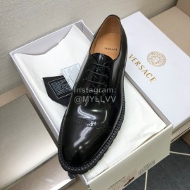 Versace Cowhide Casual Shoes For Men Black