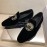 Versace Black Velvet Cowhide Casual Loafers For Men