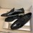 Versace Black Cowhide Casual Loafers For Men