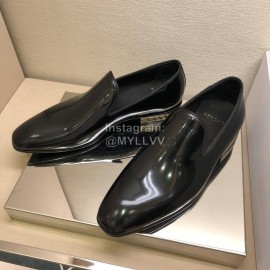Versace Calf Leather Casual Loafers For Men Black