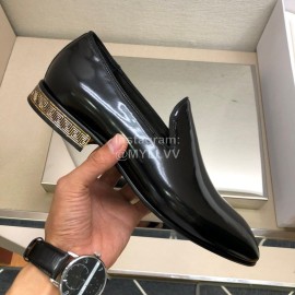 Versace Calf Leather Casual Loafers For Men Black