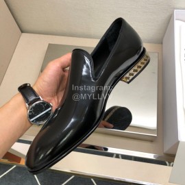 Versace Calf Leather Casual Loafers For Men Black