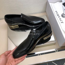 Versace Calf Leather Casual Loafers For Men Black