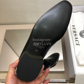 Versace Calf Leather Casual Loafers For Men Black