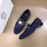 Versace Velvet Calf Leather Business Shoes For Men Navy