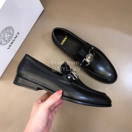 Versace New Calf Leather Business Shoes For Men Black
