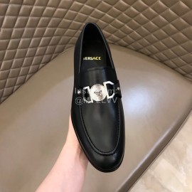 Versace New Calf Leather Business Shoes For Men Black