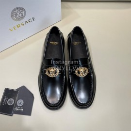 Versace Fashion Leather Business Shoes For Men Black