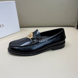Versace Fashion Leather Business Shoes For Men Black