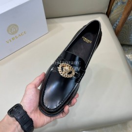 Versace Fashion Leather Business Shoes For Men Black