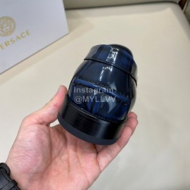 Versace Fashion Leather Business Shoes For Men Blue