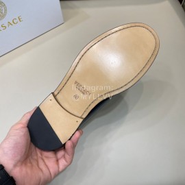 Versace Fashion Leather Business Shoes For Men Blue