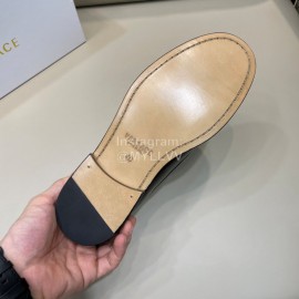 Versace Fashion Reddish Brown Leather Business Shoes For Men 