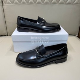 Versace Fashion Black Leather Business Shoes For Men 