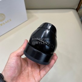Versace Fashion Black Leather Business Shoes For Men 