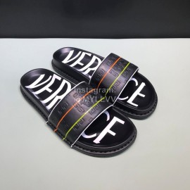 Versace Fashion Embossed Leather Slippers For Men 