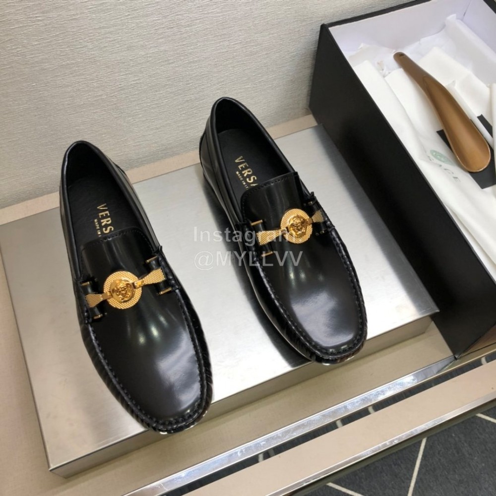 Versace Cowhide Hardware Buckle Business Shoes For Men