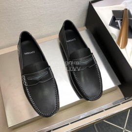 Versace Cowhide Business Shoes For Men Black